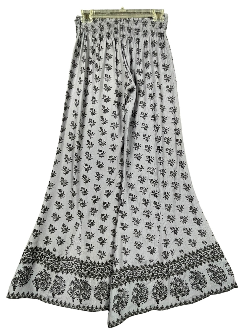 FP One Smocked Waist Boho Chic Indie Festival Flowy Floral Wide-Leg Pants - XS